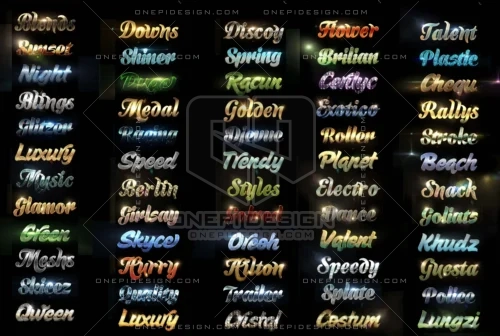 60 Styles Photoshop hiệu ứng chữ vàng