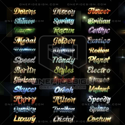 60 Styles Photoshop hiệu ứng chữ vàng