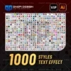 1000 Styles Text Effect Illustrator
