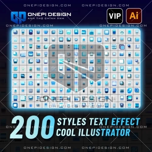 200 Styles Ice Text Effect Illustrator