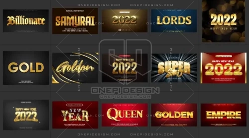 50 Styles Gold Text Effect Illustrator | Thêm Nét Sang Trọng Cho Mọi Thiết Kế - Ảnh 4