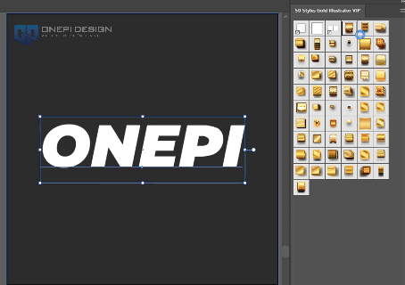 50 Styles Gold Text Effect Illustrator