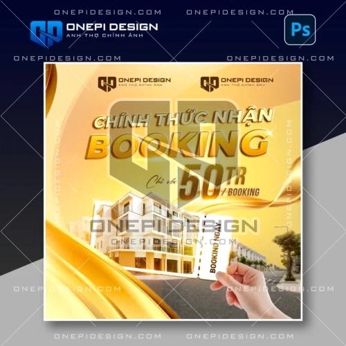 PSD Poster Nhận Booking Bất Động Sản
