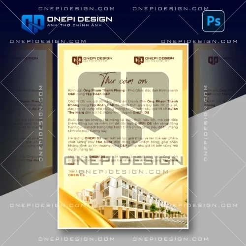 PSD Thư Cảm Ơn Bất Động Sản