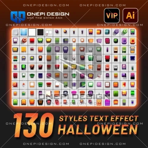 130 Styles Halloween Text Effect Illustrator