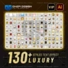 130 Styles Luxury Text Effect Illustrator