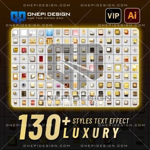 130 Styles Luxury Text Effect Illustrator