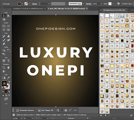 130 Styles Luxury Text Effect Illustrator