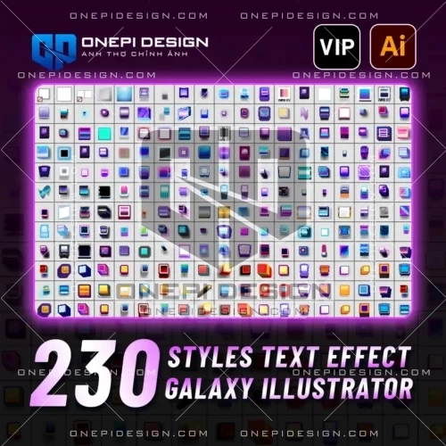 230 Styles Galaxy Text Effect Illustrator