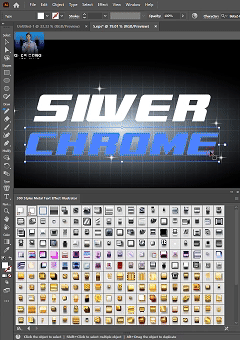 300 Styles Metal Text Effect Illustrator GIF