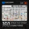 160 Styles Text Effect Stoneforge Illustrator