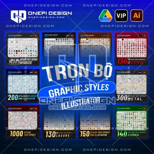 Trọn Bộ Graphic Styles Illustrator