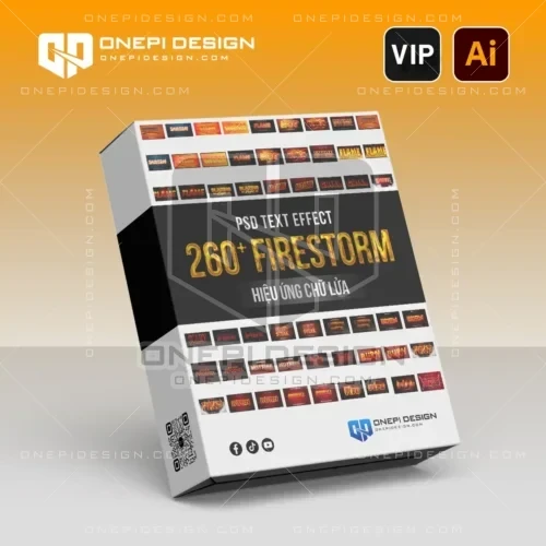 Bộ 260 styles text effect Firestorm cho Adobe Illustrator