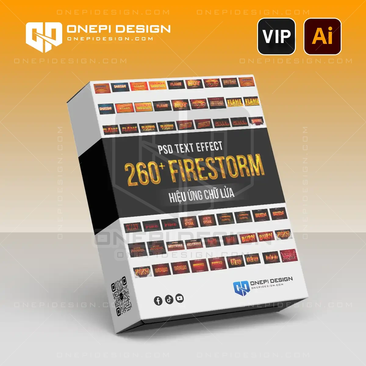 Bộ 260 styles text effect Firestorm cho Adobe Illustrator