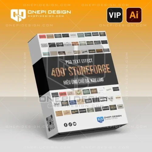 Bộ 400 styles text effect Stoneforge cho Adobe Illustrator