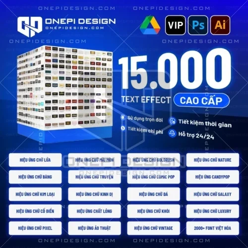 Kho 15000 Text Effect Cao Cấp [PS & AI] | ONEPI DESIGN
