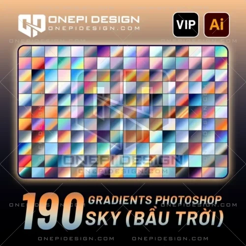 Bộ 190 Gradients Photoshop Sky mô phỏng màu bầu trời, hoàng hôn và bình minh.
