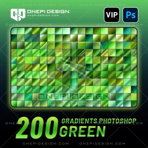 Bộ 200 Gradients Photoshop Green màu xanh lá cây đa dạng.
