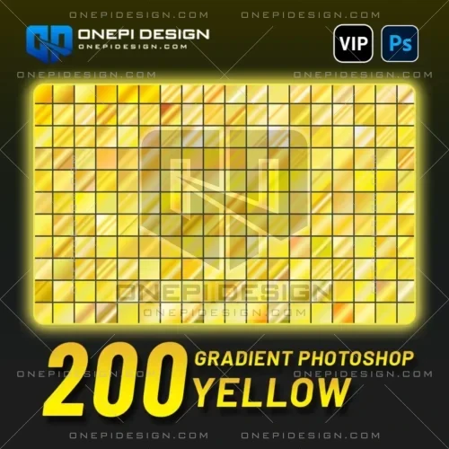 Bộ 200 Gradients Photoshop Yellow để tạo hiệu ứng Vàng Gold, ánh sáng ấm áp.