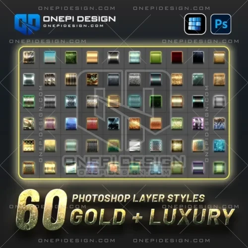 Bộ 60 Styles Photoshop hiệu ứng chữ vàng và luxury kim cương sang trọng.