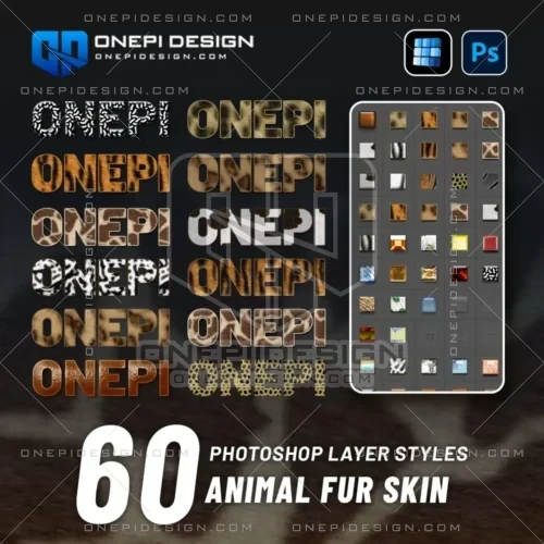 Animal fur skin photoshop layer styles lông báo hổ ngựa vằn