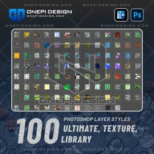 Ultimate texture library photoshop layer styles gạch thiên nhiên glitch