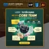 Mẫu file ai tuyển dụng bất động sản tone xanh lá tuyển core team