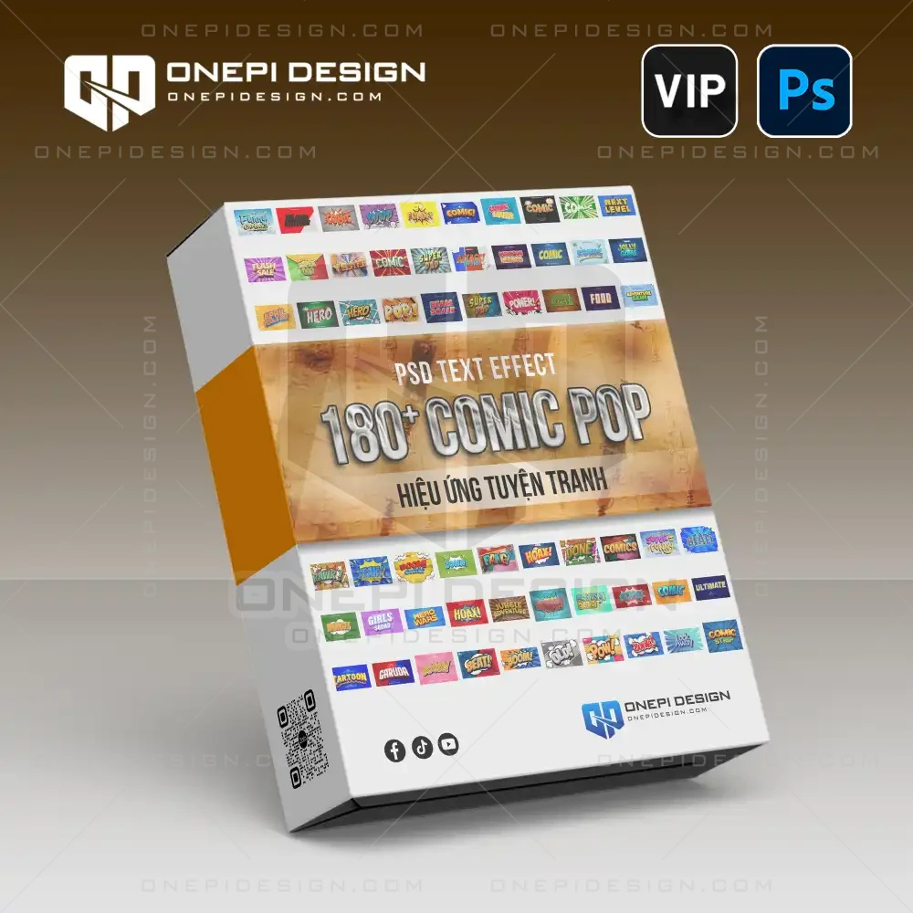 Text effect comic pop psd hiệu ứng chữ truyện tranh hoạt hình
