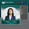 Mẫu file psd frame avatar mạng xã hội tone xanh lá đậm