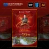 File ai poster vinh danh V8M2K thiết kế sang trọng.
