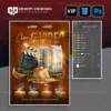 File psd poster cuộc thi sáng tạo video G7M4X mang tone vàng nâu sang trọng.