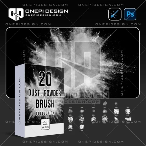 Bộ 20 Brush Bụi Phấn D9X2K tạo hiệu ứng nổ tung cho Photoshop