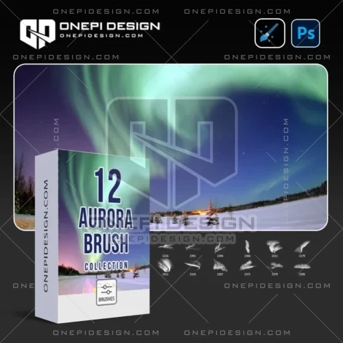 Bộ 12 hiệu ứng Brush Cực Quang V8N4X dùng cho phần mềm chỉnh sửa ảnh Photoshop