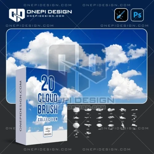 Bộ 20 hiệu ứng Brush Đám Mây W4N8K chân thực dành cho phần mềm Photoshop.