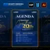 Mẫu thiết kế file ai agenda K9V2M cao cấp cho sự kiện bất động sản.