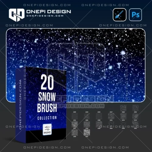 Bộ cọ vẽ tạo hiệu ứng tuyết rơi cho Photoshop Snow Brush K8V2P chất lượng cao