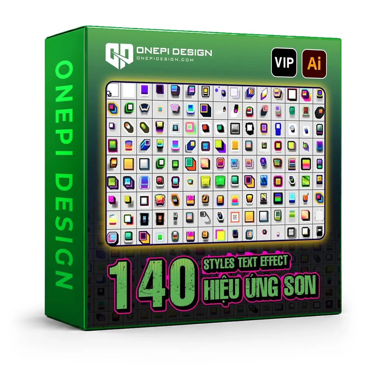 Bộ 140 Styles Text Effect Hiệu Ứng Sơn và Graffiti cho Illustrator