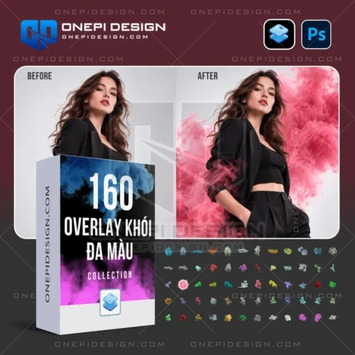 Bộ 160 overlay khói đa màu cực chất dành cho thiết kế Photoshop