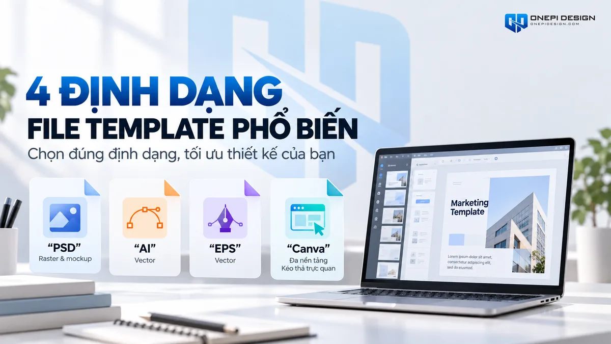 So sánh 4 định dạng file template thiết kế PSD AI EPS và Canva