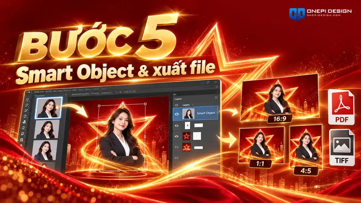 Quản lý hệ thống layer Smart Object trong Photoshop và xuất file poster truyền thông đa kênh