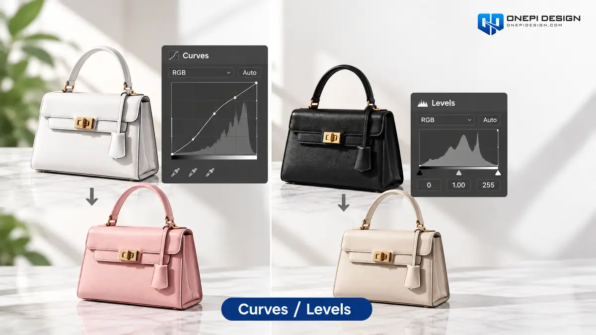 Kỹ thuật đổi màu vật thể trắng đen bằng Curves và chế độ hòa trộn Multiply hoặc Screen