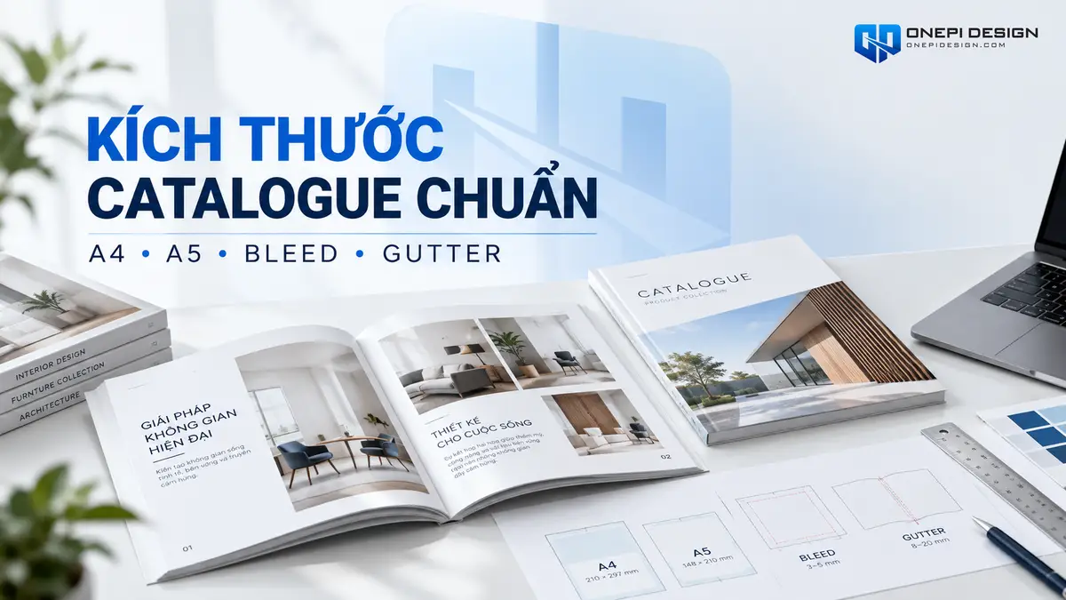 Kích thước catalogue chuẩn khổ A4 và A5 trong thiết kế và in ấn tránh bị cắt mất chữ