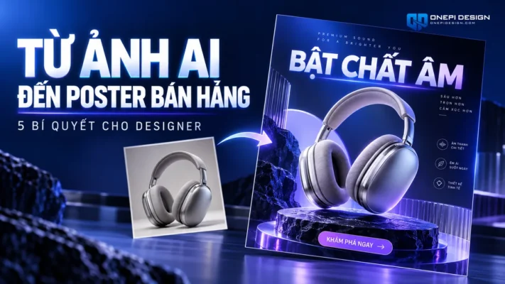 Dùng AI Tạo Ảnh Thì Dễ, Nhưng Làm Sao Để Ra Poster Bán Hàng? 5 Bí Quyết Designer Cần Biết